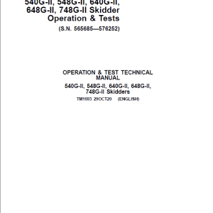 2-26-John Deere 540G-II 748G-II Skidder Service Repair Manual Download