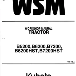 Kubota b7200 d tractor parts catalogue manual