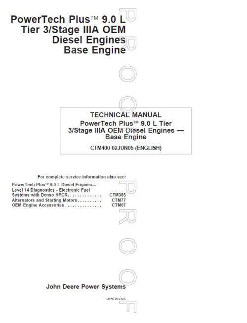 Powertech 9.0L Tier 3 Stage Diesel Engine Manual