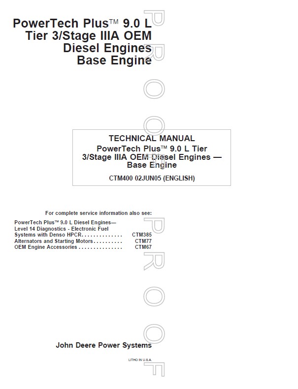Powertech 9.0L Tier 3 Stage Diesel Engine Manual