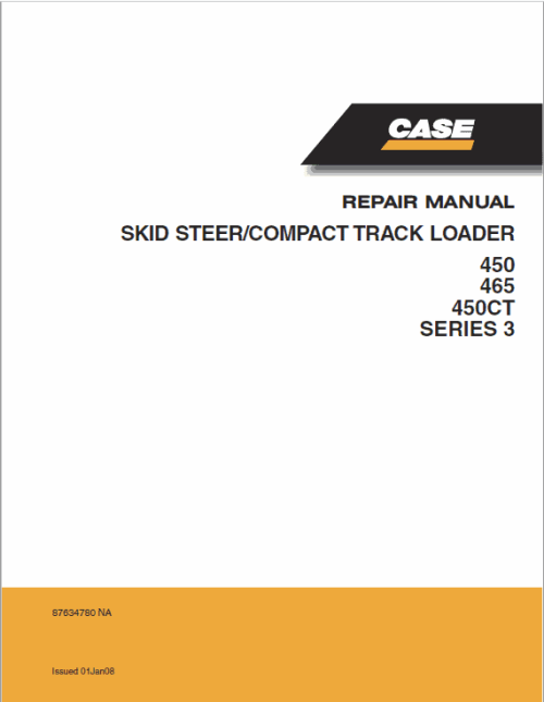 CASE 465 Skid Steer Loader Service Repair Manual PDF