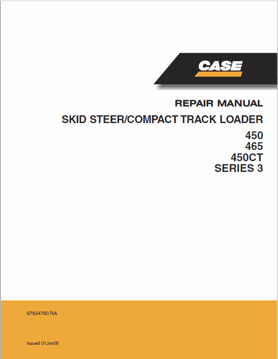 CASE 465 Skid Steer Loader Service Repair Manual PDF