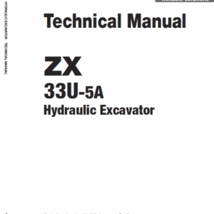 Hitachi ZX33U-5A Mini Excavator Service Repair Manual