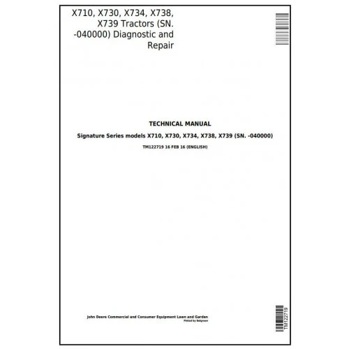 Tractors Operators Manual TM122719