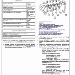 John Deere 190GW Wheeled Excavator Operation and Test Manual