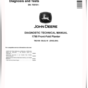 John Deere 1790 Front-Fold Planters Diagnostic Manual TM2159