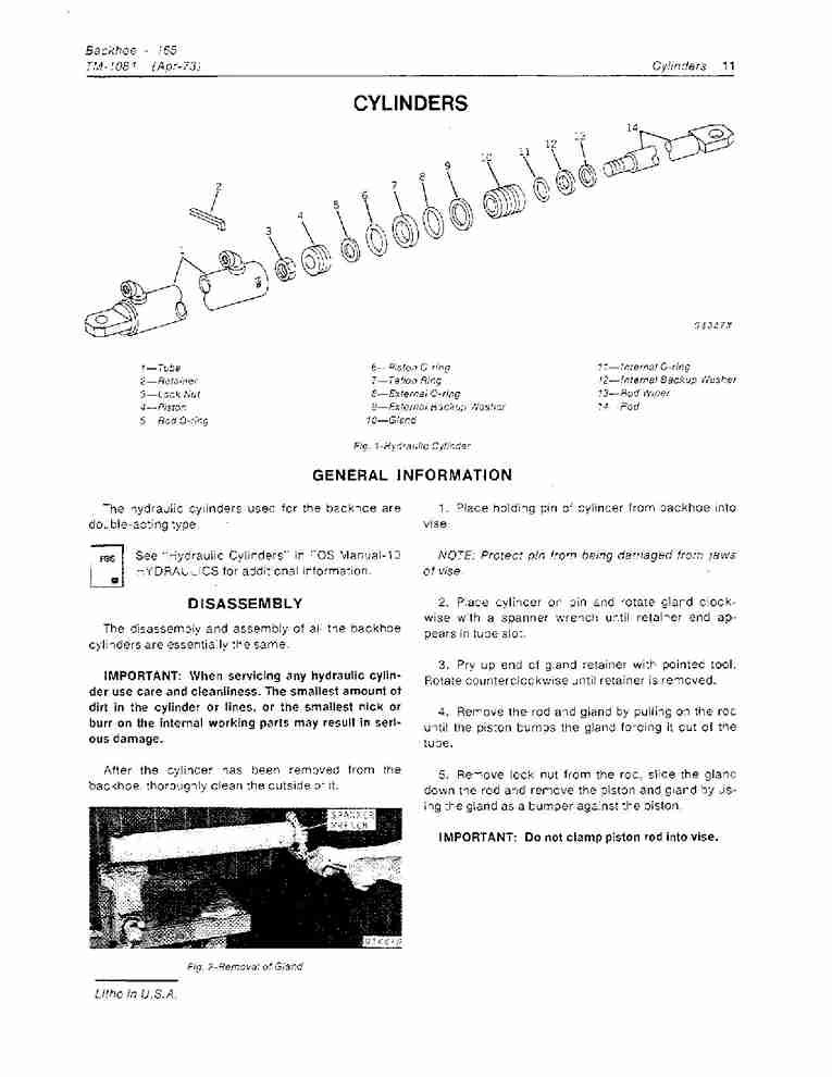 John Deere 165 Backhoe Technical Manual TM1081