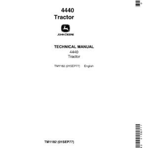 tm1182-pdf John Deere 4440 Row-Crop Tractors Technical Manual