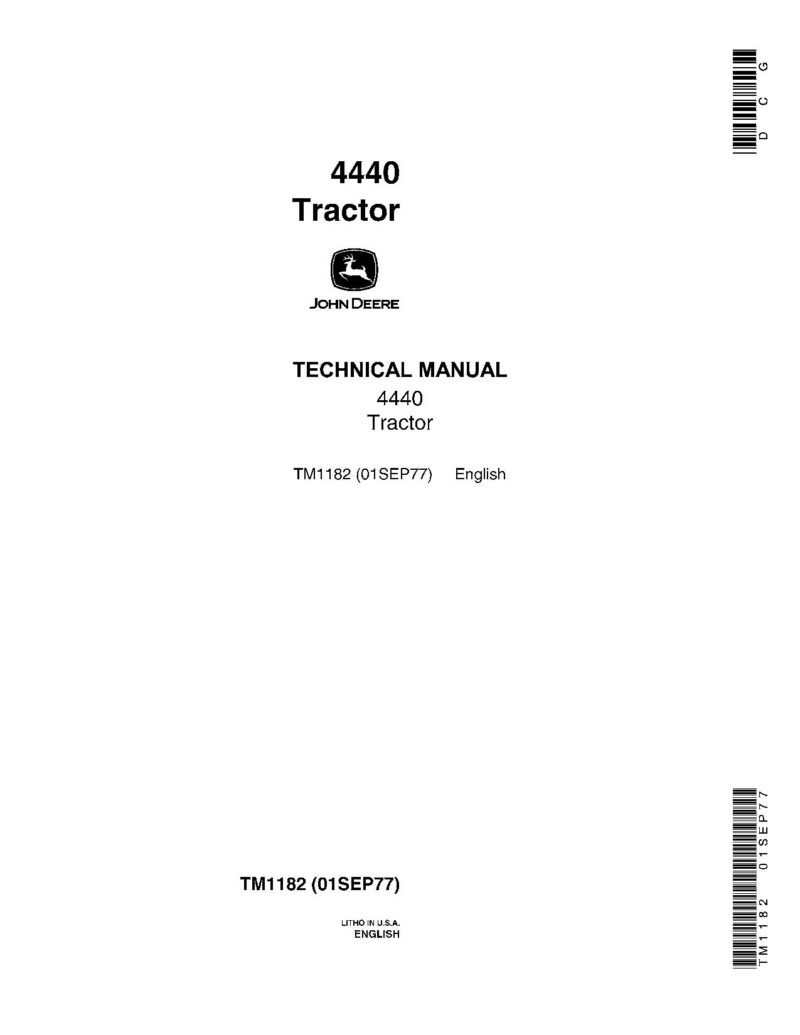 tm1182-pdf John Deere 4440 Row-Crop Tractors Technical Manual