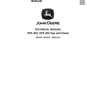 TM2195.pdf-download John Deere HPX 4X2 & HPX 4X4 Gator Service Repair Manual PDF – TM2195