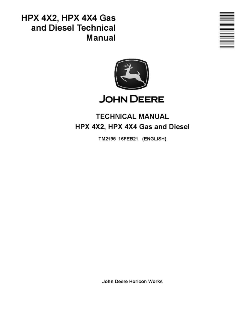 TM2195.pdf-download John Deere HPX 4X2 & HPX 4X4 Gator Service Repair Manual PDF – TM2195